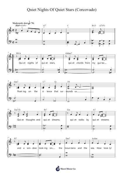 Quiet Nights Of Quiet Stars (Corcovado) Sheet Music by Henry Mancini-Arr.Gailmand