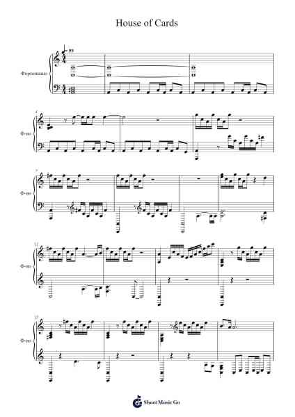 House of Cards Sheet Music by undefined-Arr.Mewyatt
