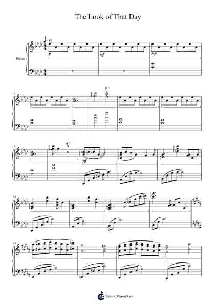 The Look of That Day Sheet Music by Motoi Sakuraba/Shinji Tamura-Arr.Hason