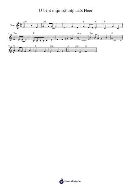 U bent mijn schuilplaats Heer Sheet Music by undefined-Arr.Churwalsh