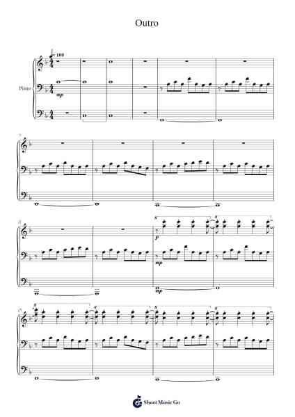 Outro Sheet Music by Balix-Arr.Manpiers