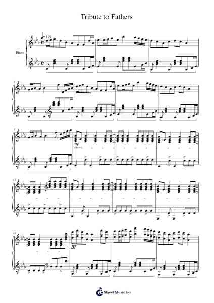 Tribute to Fathers Sheet Music by undefined-Arr.Hughgee