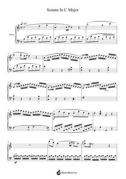 Sonata In C Major Sheet Music by Wolfgang Amadeus Mozart-Arr.Gibger Burnsleif