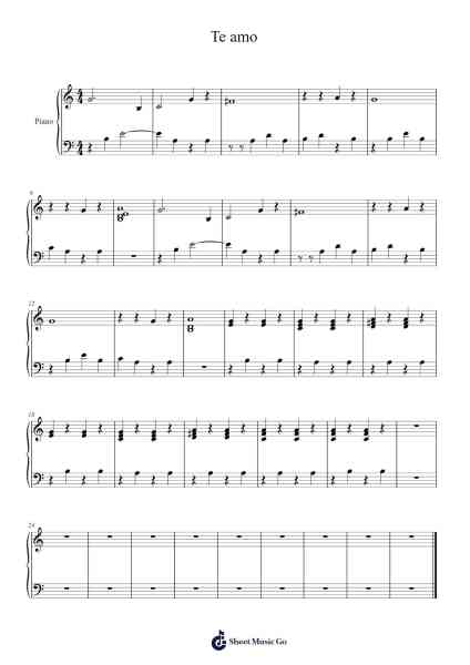 Te amo Sheet Music by franco de vita-Arr.Carrnie