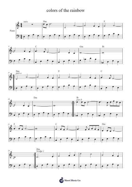 colors of the rainbow Sheet Music by Mario Spindler-Arr.Hornblack