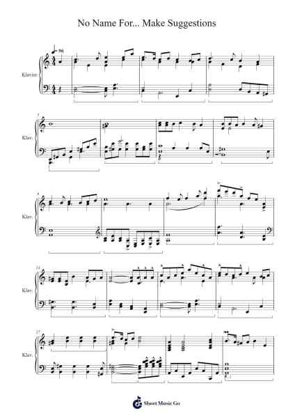 No Name For... Make Suggestions Sheet Music by undefined-Arr.Jillcooke Murday