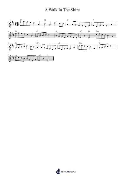 A Walk In The Shire Sheet Music by Peter_94-Arr.Springbott Fitchblume