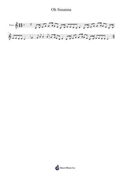 Oh Susanna Sheet Music by undefined-Arr.Jusmens