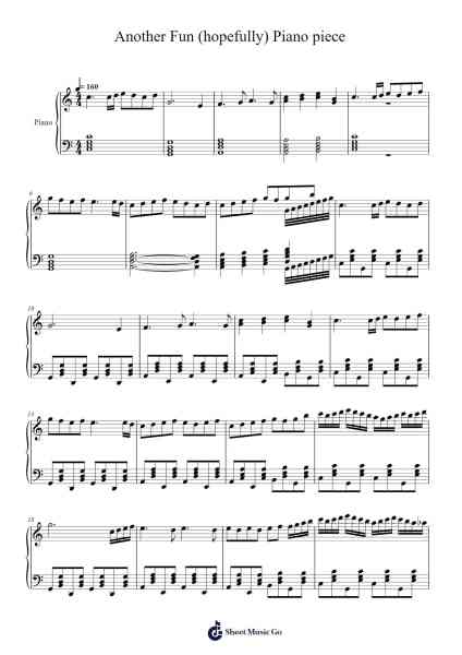 Another Fun (hopefully) Piano piece Sheet Music by Ethan Shewchuk-Arr.Fantus