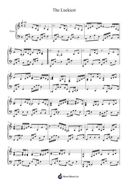 The Luckiest Sheet Music by Ben Folds-Arr.Wilheljones