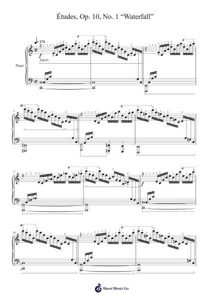 Étude in C Major, Op. 10 No. 1 "Waterfall" Sheet Music by Frédéric Chopin-Arr.Keatsshua Beareade