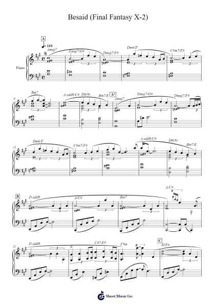 Besaid (Final Fantasy X-2) Sheet Music by Noriko Matsueda/Takahito Eguchi-Arr.Theopys