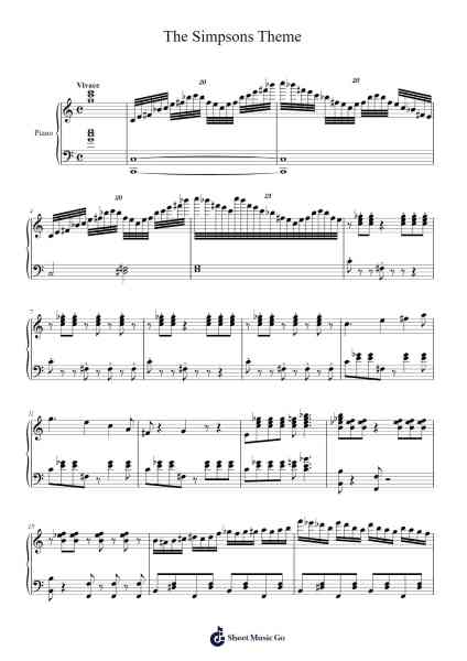 The Simpsons Theme Notenblatt von Peter Khain-Arr.Gregrace Glennjob