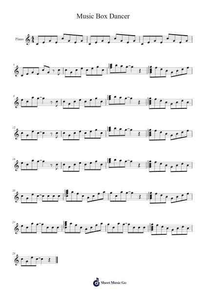 Music Box Dancer Sheet Music by Frank Mills-Arr.Norther