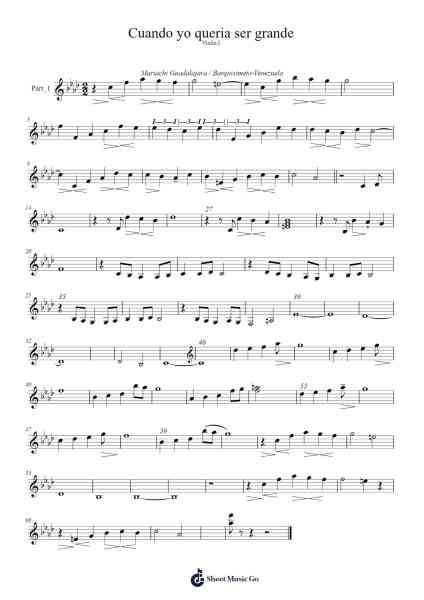 Cuando yo queria ser grande Sheet Music by José G. Reinoso-Arr.Ianruth Xalain