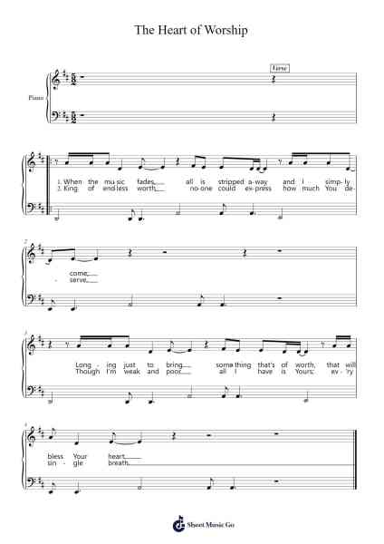 The Heart of Worship Sheet Music by Matt Redman-Arr.Sanmott Leomick