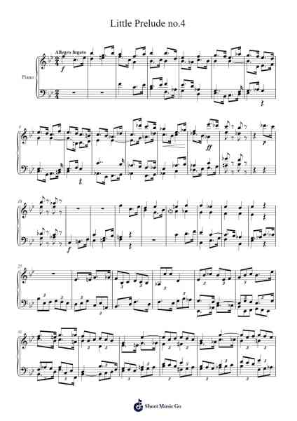 Little Prelude no.4 Sheet Music by Lotier Godyet-Arr.Mauddam Linddice