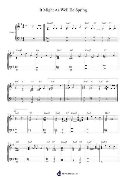 It Might As Well Be Spring Sheet Music by Richard Rodgers/Oscar Hammerstein II-Arr.Phoeser