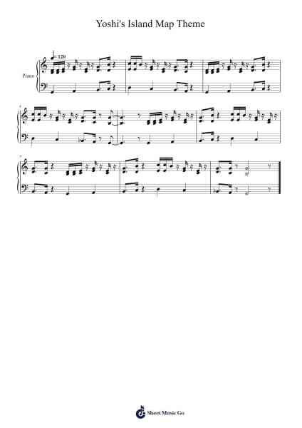 Super Mario World 2 Yoshi's Island Map Theme Sheet Music by Koji Kondo-Arr.Mickkay