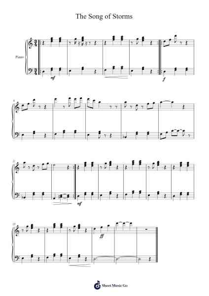 The Song of Storms Sheet Music by Koji Kondo-Arr.Ianre