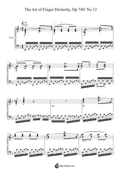The Art of Finger Dexterity, Op. 740: No. 12 Sheet Music by Sue Thompson-Arr.Birdhearst
