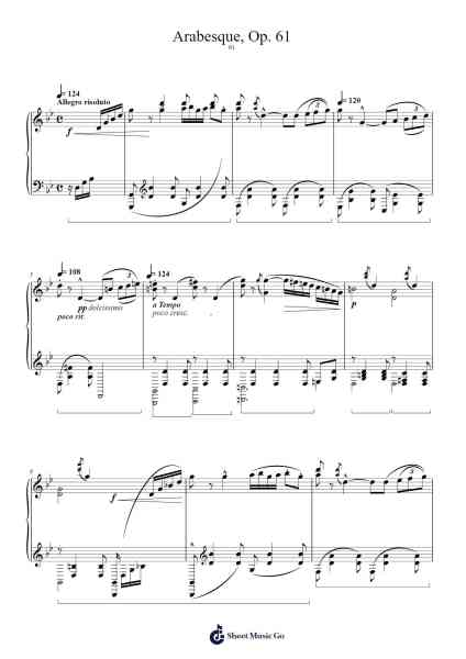 Arabesque, Op. 61 Sheet Music by Cécile Chaminade-Arr.Fagee