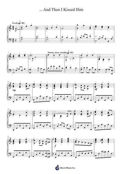 ... And Then I Kissed Him Sheet Music by Hans Zimmer-Arr.Frednice Daveburns
