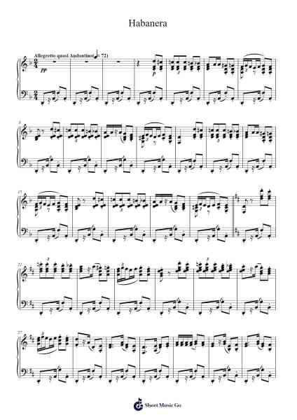 Habanera from Carmen Sheet Music by Georges Bizet-Arr.Dukim