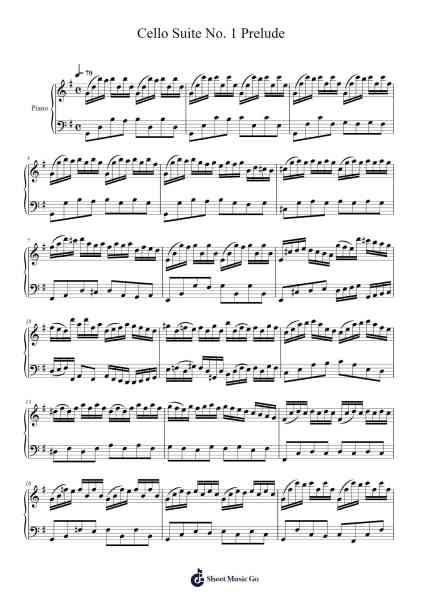 Cello Suite No. 1 Prelude Sheet Music by undefined-Arr.Ianlay Hullee