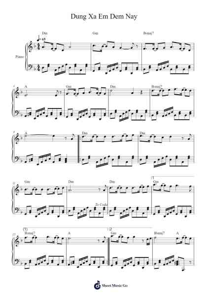 Dung Xa Em Dem Nay Sheet Music by Trung Nguyen-Arr.Lawwald