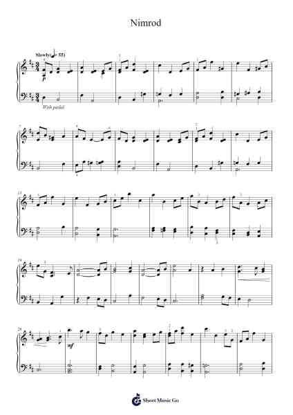 Nimrod from Enigma Variations, Op. 36 Sheet Music by Edward Elgar-Arr.Rusden