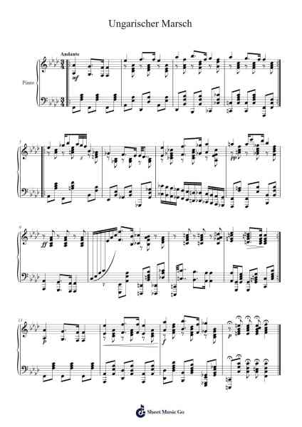 Ungarischer Marsch Sheet Music by Friedrich Nietzsche-Arr.Conpiers