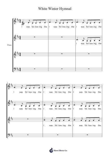White Winter Hymnal Sheet Music by Pentatonix-Arr.Brumaud