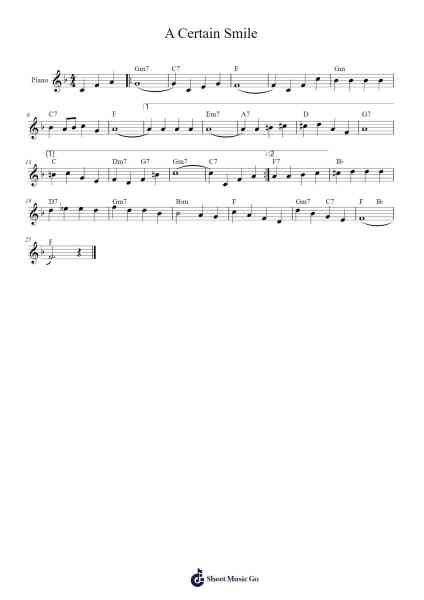 A Certain Smile Sheet Music by Randy Geldhof-Arr.Geward Mansloyd