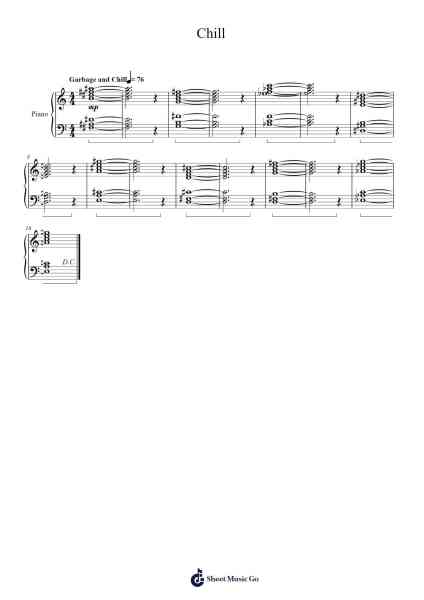 Chill Sheet Music by Toby Fox-Arr.Bloorfunk Hanlaine