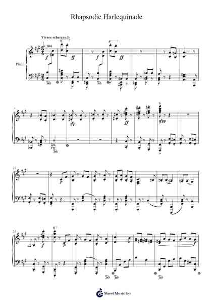 Rhapsodie-Harlequinade Sheet Music by Mason Ma-Arr.Cashlyle Windnix