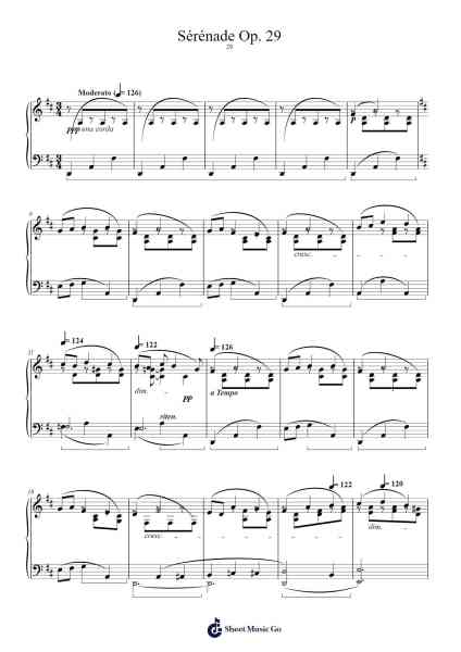 Sérénade Op. 29 Sheet Music by Cécile Chaminade-Arr.Bysey Truwood