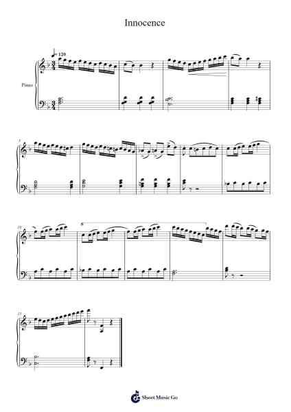 Innocence Sheet Music by Burgmüller-Arr.Wilbeth