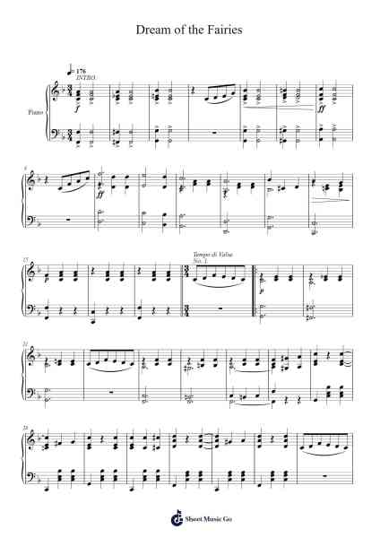 Dream of the Fairies Sheet Music by CHAS. L. JOHNSON-Arr.Wyann Ianli