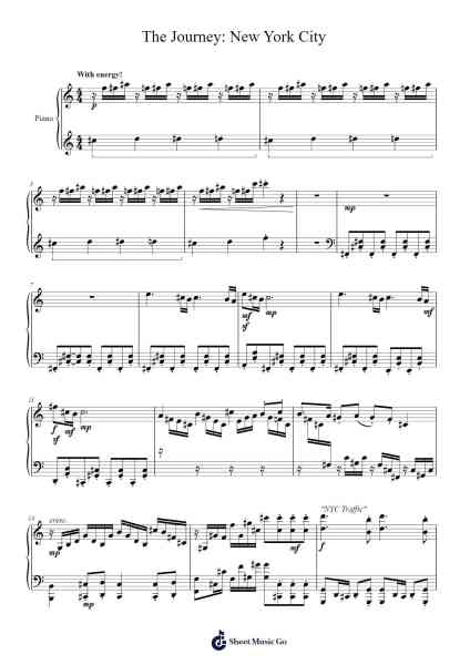 The Journey: New York City Sheet Music by Jonathan Riley-Arr.Reygess