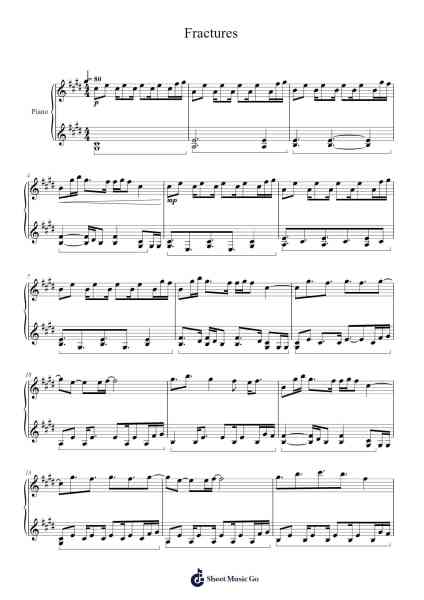 Fractures Sheet Music by Illenium-Arr.Regwill Nalome