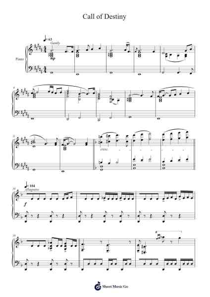 Call of Destiny Sheet Music by Rob Lane-Arr.Websjean Hodgdre