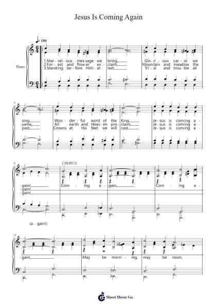 Jesus Is Coming Again Sheet Music by John W. Peterson-Arr.Syldre Burby