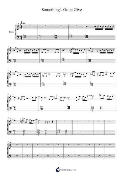 Something's Gotta Give Sheet Music by undefined-Arr.Bulgy Boylebaird