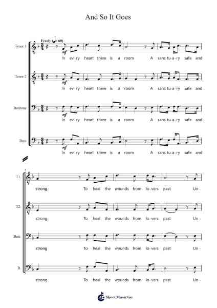 And So It Goes Sheet Music by Billy Joel-Arr.Odemick