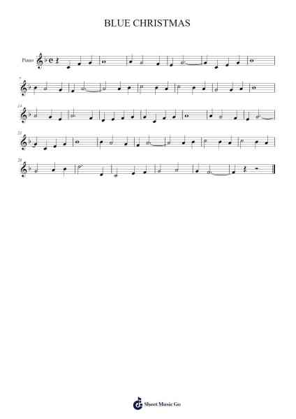 BLUE CHRISTMAS Sheet Music by J.Johnson-Arr.Blithephne