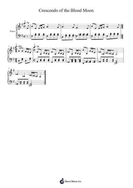 Crescendo of the Blood Moon Sheet Music by undefined-Arr.Thomfrank Springper