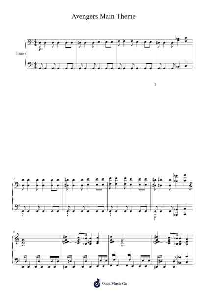Avengers Main Theme Sheet Music by Alan Silvestri-Arr.Taters Jonkyle