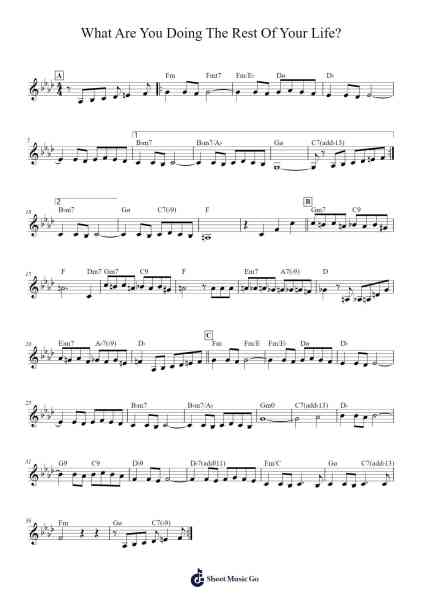 What Are You Doing The Rest Of Your Life? Sheet Music by Michel Legrand-Arr.Brongus Chadkiel