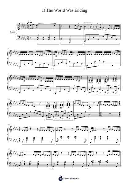 If The World Was Ending Sheet Music by undefined-Arr.Davepeare